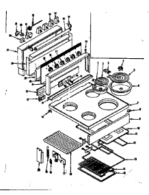 Main Top And Backguard Section parts for Kenmore Range 119.9266860 (1199266860, 119 9266860) from AppliancePartsPros.com