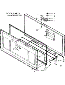 Door Parts parts for Kenmore Freezer 198.717235 (198717235, 198 717235) from AppliancePartsPros.com