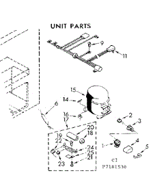Unit Parts parts for Kenmore Freezer 198.7181530 (1987181530, 198 7181530) from AppliancePartsPros.com