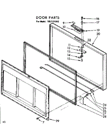 Door Parts parts for Kenmore Freezer 198.7191842 (1987191842, 198 7191842) from AppliancePartsPros.com