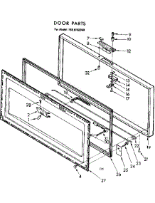 Door parts for Kenmore Freezer 198.8102340 (1988102340, 198 8102340) from AppliancePartsPros.com