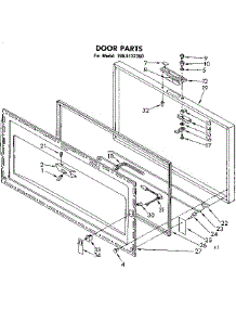 Door Parts parts for Kenmore Freezer 198.8132350 (1988132350, 198 8132350) from AppliancePartsPros.com