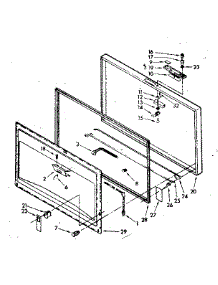 Door Parts parts for Kenmore Freezer 198.8151845 (1988151845, 198 8151845) from AppliancePartsPros.com