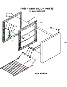 Shelf And Door Parts parts for Kenmore Freezer 198.8220910 (1988220910, 198 8220910) from AppliancePartsPros.com