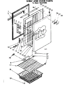 Shelf And Door Parts parts for Kenmore Freezer 198.8240985 (1988240985, 198 8240985) from AppliancePartsPros.com