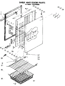 Shelf And Door Parts parts for Kenmore Freezer 198.8250985 (1988250985, 198 8250985) from AppliancePartsPros.com