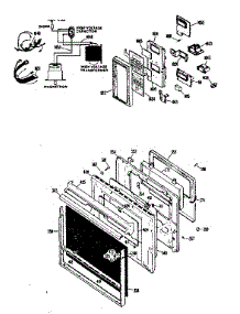Wiring Material & Door Lower Oven parts for Kenmore Wall Oven 213.33 (1988) (21333 (1988), 213 33 (1988)) from AppliancePartsPros.com