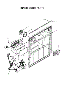 Inner Door Parts parts for Kenmore Dishwasher 221.4502N020 (2214502N020, 221 4502N020) from AppliancePartsPros.com