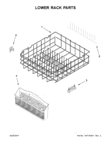 Lower Rack Parts parts for Kenmore Dishwasher 221.4523N611 (2214523N611, 221 4523N611) from AppliancePartsPros.com