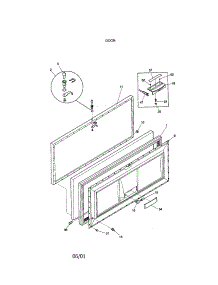 Door parts for Kenmore Freezer 253.11321100 (25311321100, 253 11321100) from AppliancePartsPros.com