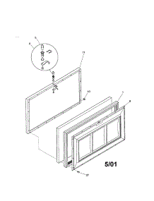 Door parts for Kenmore Freezer 253.11711100 (25311711100, 253 11711100) from AppliancePartsPros.com