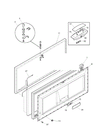 Door parts for Kenmore Freezer 253.13051103 (25313051103, 253 13051103) from AppliancePartsPros.com