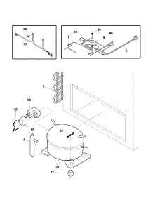 System parts for Kenmore Freezer 253.13500101 (25313500101, 253 13500101) from AppliancePartsPros.com