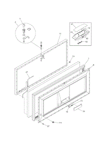 Door parts for Kenmore Freezer 253.14772101 (25314772101, 253 14772101) from AppliancePartsPros.com