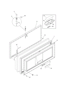Door parts for Kenmore Freezer 253.16092101 (25316092101, 253 16092101) from AppliancePartsPros.com