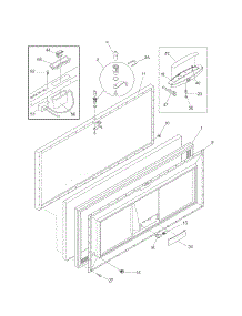 Door parts for Kenmore Freezer 253.16959101 (25316959101, 253 16959101) from AppliancePartsPros.com