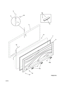 Door parts for Kenmore Freestanding Freezer 253.17202414 (25317202414, 253 17202414) from AppliancePartsPros.com