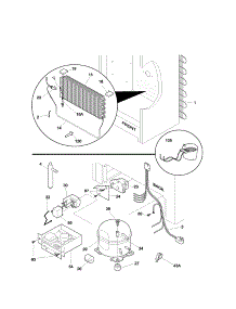 System parts for Kenmore Freezer 253.21082106 (25321082106, 253 21082106) from AppliancePartsPros.com