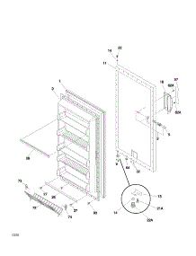 Door parts for Kenmore Freezer 253.21111103 (25321111103, 253 21111103) from AppliancePartsPros.com