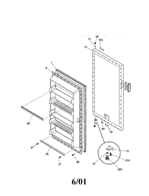 Door parts for Kenmore Freezer 253.21211100 (25321211100, 253 21211100) from AppliancePartsPros.com