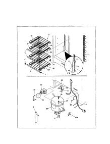 System parts for Kenmore Freezer 253.21402101 (25321402101, 253 21402101) from AppliancePartsPros.com