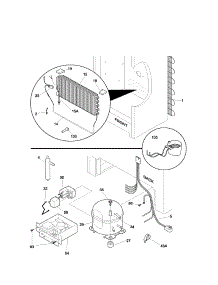 System parts for Kenmore Freezer 253.21741106 (25321741106, 253 21741106) from AppliancePartsPros.com