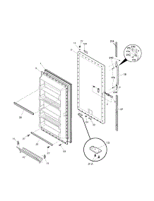 Door parts for Kenmore Freezer 253.23114102 (25323114102, 253 23114102) from AppliancePartsPros.com