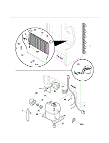 System parts for Kenmore Freezer 253.23424104 (25323424104, 253 23424104) from AppliancePartsPros.com
