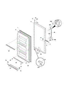 Door parts for Kenmore Freezer 253.23724101 (25323724101, 253 23724101) from AppliancePartsPros.com