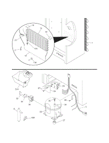 System parts for Kenmore Freezer 253.24082103 (25324082103, 253 24082103) from AppliancePartsPros.com