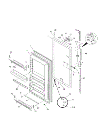 Door parts for Kenmore Freezer 253.24092102 (25324092102, 253 24092102) from AppliancePartsPros.com