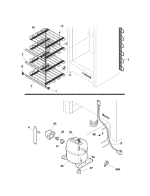 System parts for Kenmore Freezer 253.24202100 (25324202100, 253 24202100) from AppliancePartsPros.com