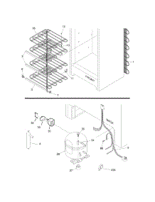 System parts for Kenmore Freezer 253.24722101 (25324722101, 253 24722101) from AppliancePartsPros.com
