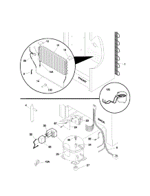 System parts for Kenmore Freezer 253.24752100 (25324752100, 253 24752100) from AppliancePartsPros.com