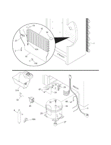 System parts for Kenmore Freezer 253.24752104 (25324752104, 253 24752104) from AppliancePartsPros.com