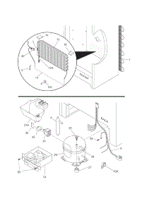 System parts for Kenmore Freezer 253.26082100 (25326082100, 253 26082100) from AppliancePartsPros.com