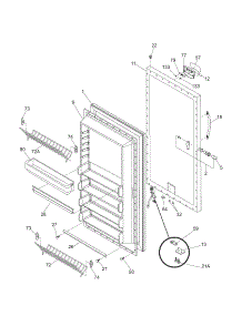 Door parts for Kenmore Freezer 253.26093100 (25326093100, 253 26093100) from AppliancePartsPros.com