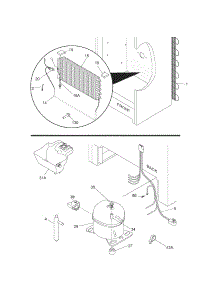 System parts for Kenmore Freezer 253.26432100 (25326432100, 253 26432100) from AppliancePartsPros.com