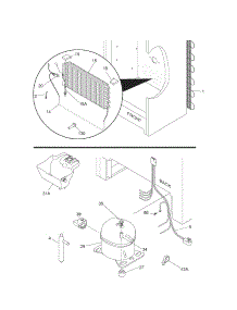 System parts for Kenmore Freezer 253.26452100 (25326452100, 253 26452100) from AppliancePartsPros.com