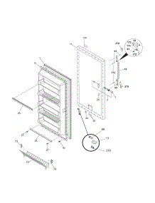 Door parts for Kenmore Freezer 253.26458101 (25326458101, 253 26458101) from AppliancePartsPros.com