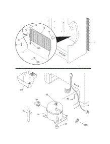 System parts for Kenmore Freezer 253.26462100 (25326462100, 253 26462100) from AppliancePartsPros.com
