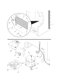 System parts for Kenmore Freezer 253.26482101 (25326482101, 253 26482101) from AppliancePartsPros.com