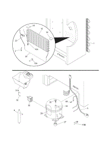System parts for Kenmore Freezer 253.26732102 (25326732102, 253 26732102) from AppliancePartsPros.com
