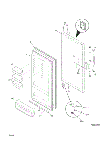 Door parts for Kenmore Freestanding Freezer 253.27702411 (25327702411, 253 27702411) from AppliancePartsPros.com