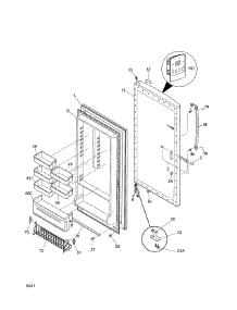 Door parts for Kenmore Freezer 253.28099805 (25328099805, 253 28099805) from AppliancePartsPros.com