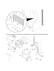 System parts for Kenmore Freezer 253.28272801 (25328272801, 253 28272801) from AppliancePartsPros.com