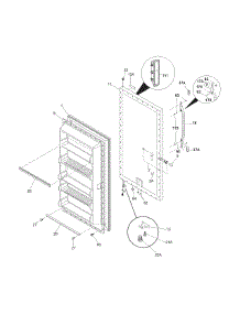 Door parts for Kenmore Freezer 253.28432800 (25328432800, 253 28432800) from AppliancePartsPros.com