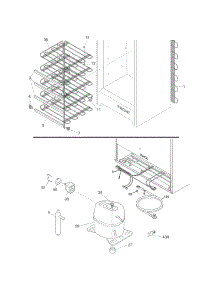 System parts for Kenmore Freestanding Freezer 253.28722805 (25328722805, 253 28722805) from AppliancePartsPros.com