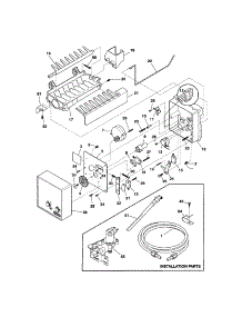 Icemaker parts for Kenmore Refrigerator 253.31133303 (25331133303, 253 31133303) from AppliancePartsPros.com