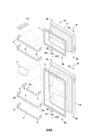 Door parts for Kenmore Refrigerator 253.31427101 (25331427101, 253 31427101) from AppliancePartsPros.com